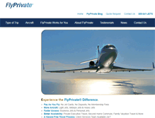 Tablet Screenshot of flyprivate.com